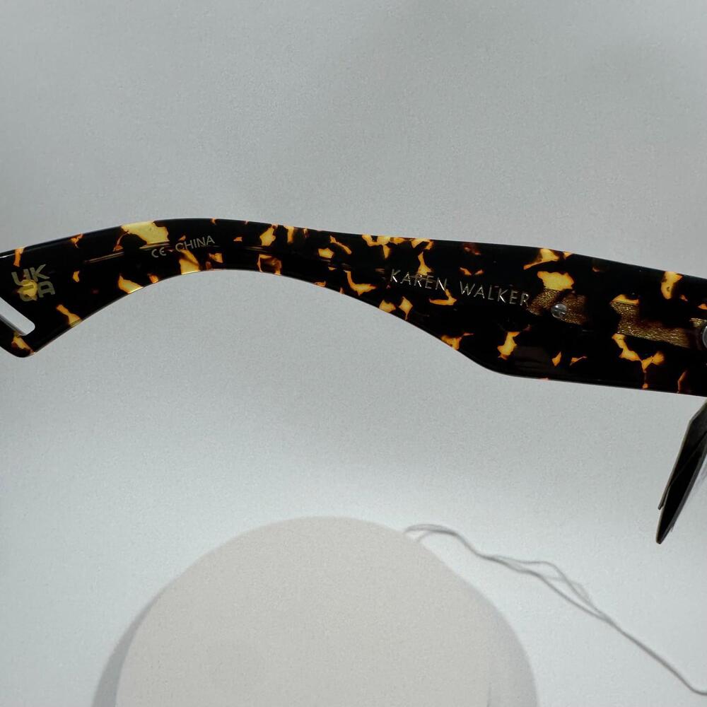 Karen Walker 57mm Cat Eye Dark Tortoise Brown Acetate Sunglasses with Case New - Picture 8 of 8